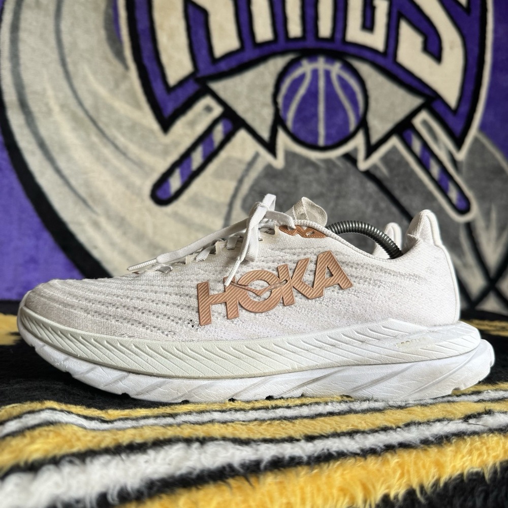 Size 11 - Hoka One One Mach 5 White Copper Running Shoes Womens 1127894 WCPP